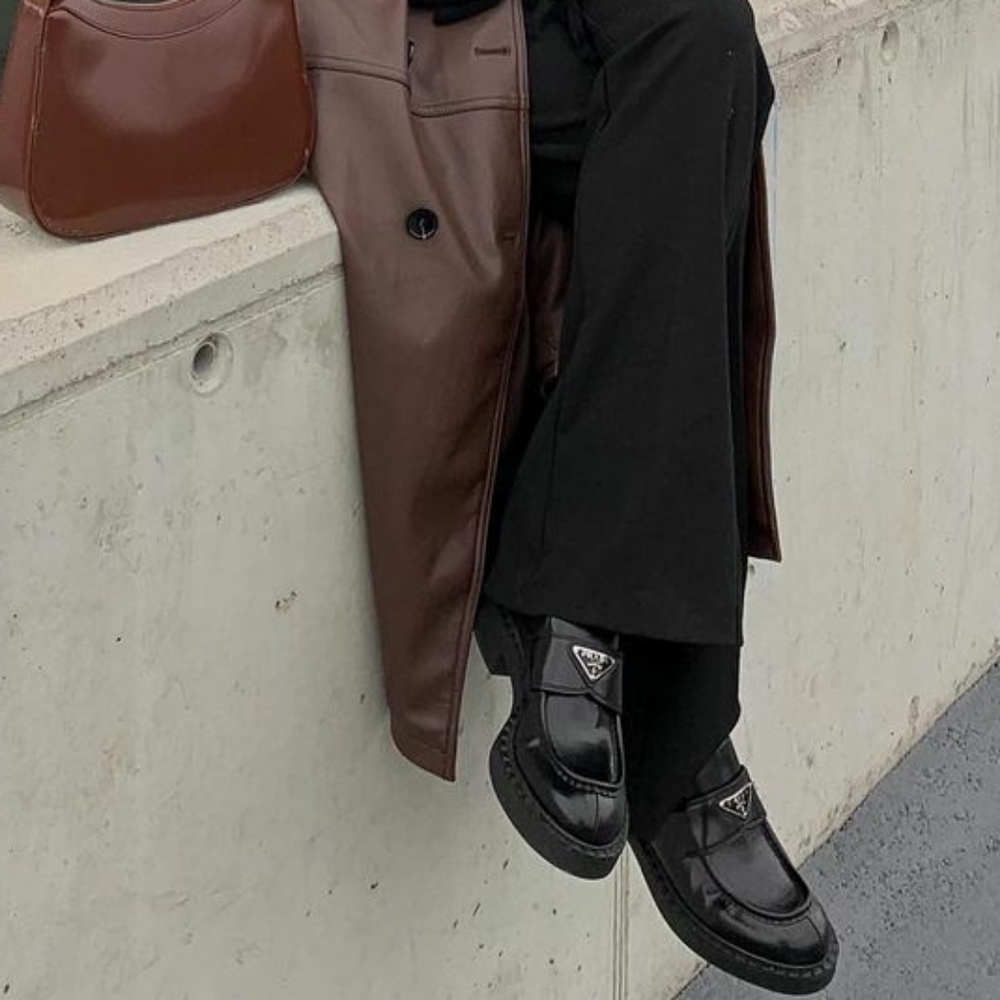 Prada Spazzolato Chunky Black Loafer - Picture 9 of 10